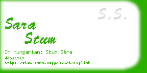 sara stum business card