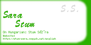 sara stum business card